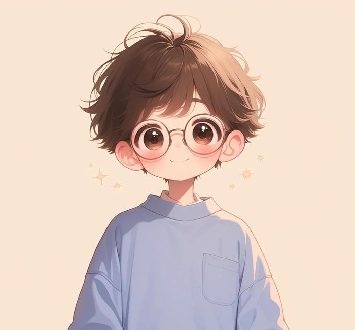 ánh sáng phản chiếu ảnh anime đeo kính