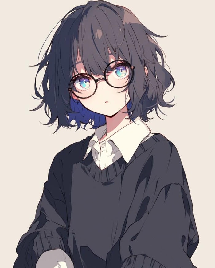hình ảnh anime đeo kính tạo ấn tượng sâu sắc
