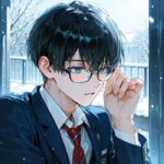 hình ảnh anime đeo kính vẻ tri thức