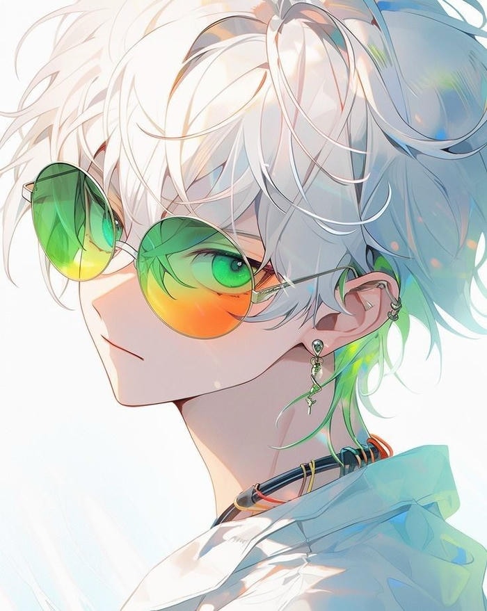 mặt lạnh lùng boy ảnh anime đeo kính