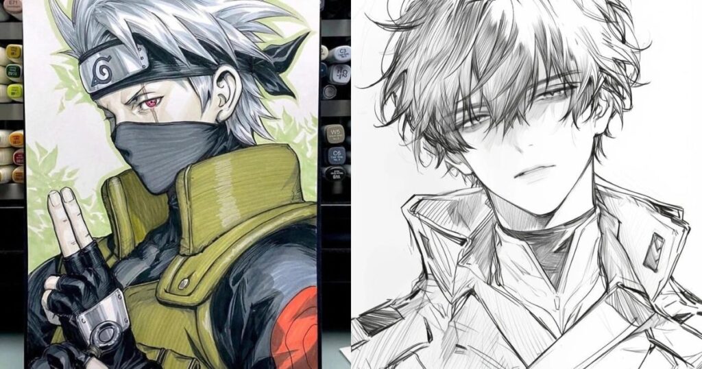 tranh vẽ anime nam thumbnail