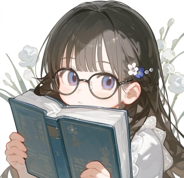 vibe dễ thương ảnh anime đeo kính