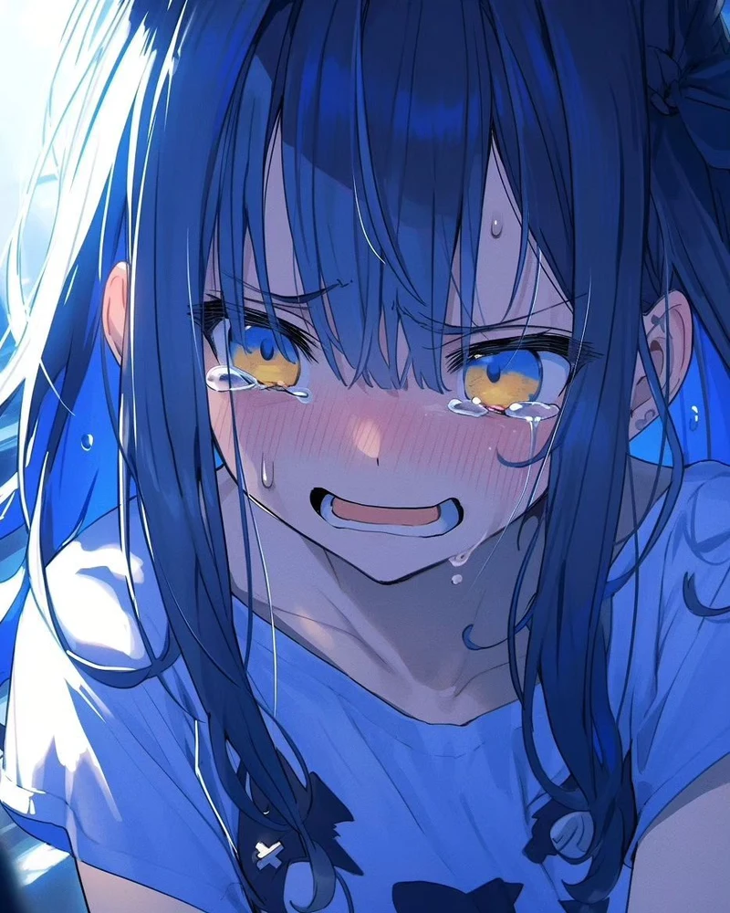 Ảnh anime khóc biểu cảm đau đớn chân thực