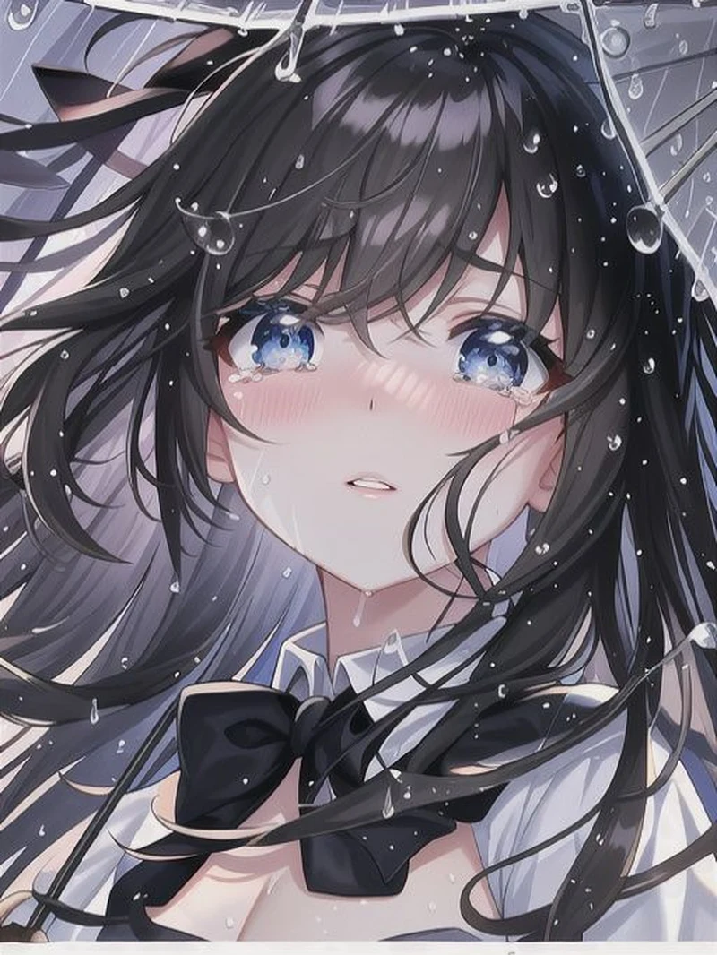 Ảnh anime khóc tâm trạng vỡ òa đầy đau lòng