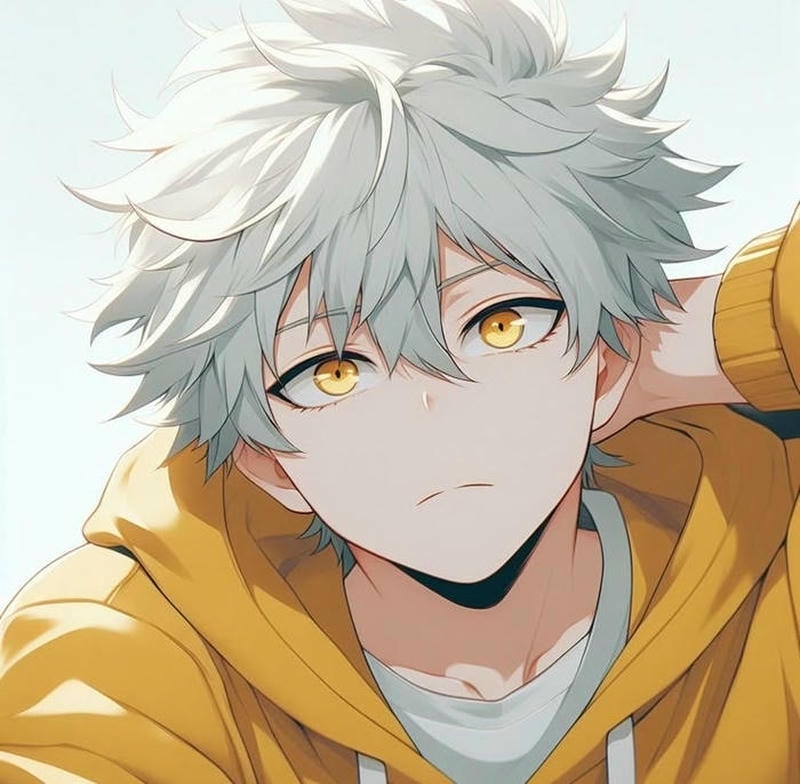 Ánh mắt trầm lặng trong ảnh anime nam