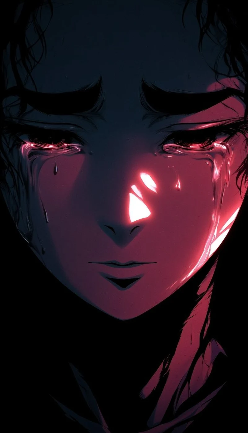 Ánh nhìn xa xăm thể hiện nỗi buồn anime sâu sắc