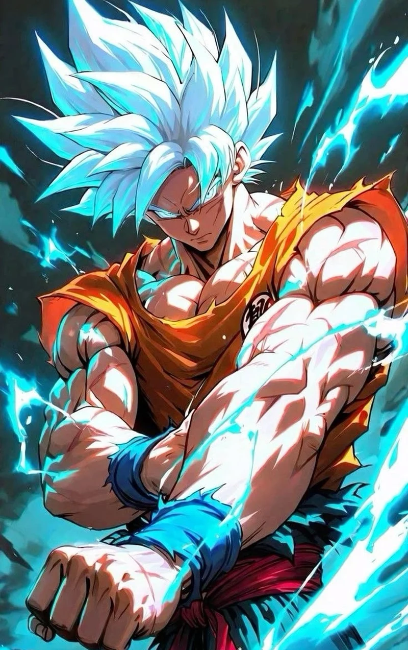 Ánh sáng năng lượng lan tỏa qua ảnh Son Goku cực đẹp