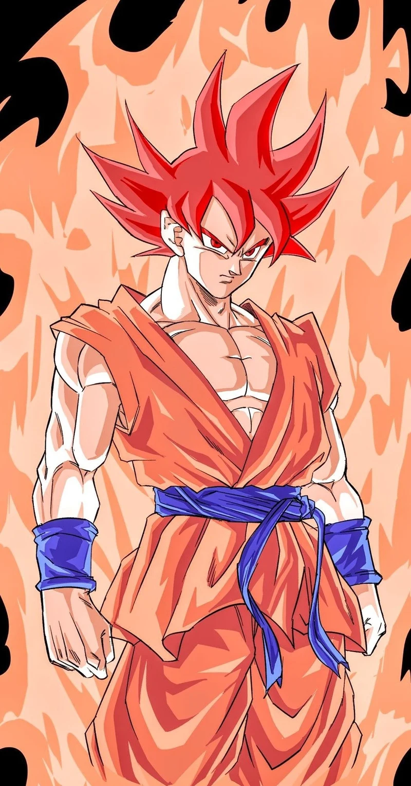 Anime Son Goku chiến đấu với đối thủ mạnh mẽ