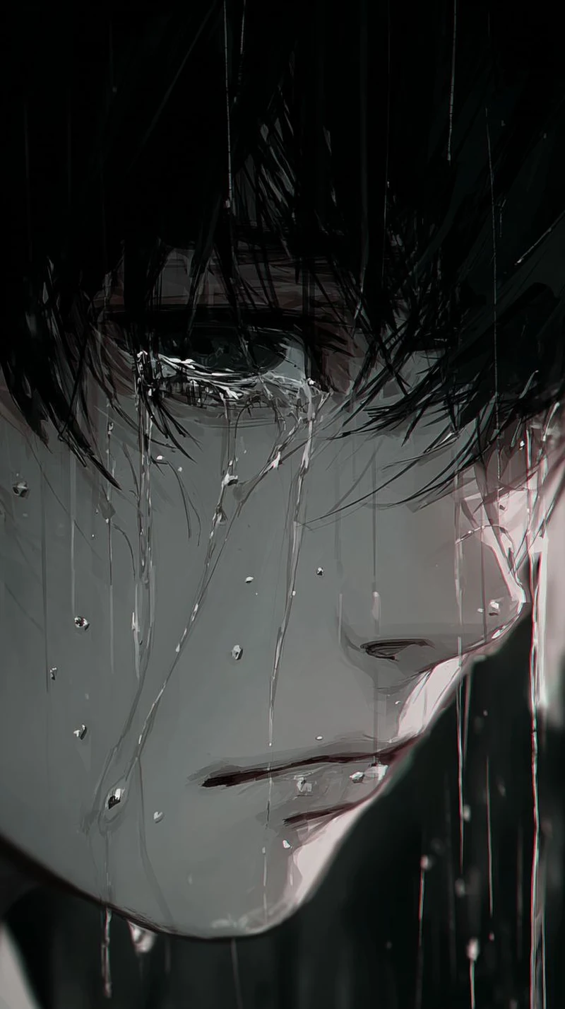 Anime sad girl khóc một mình đầy cô đơn