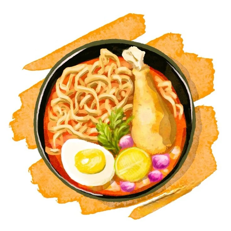 Bát mì ramen anime với nước dùng đậm đà hấp dẫn