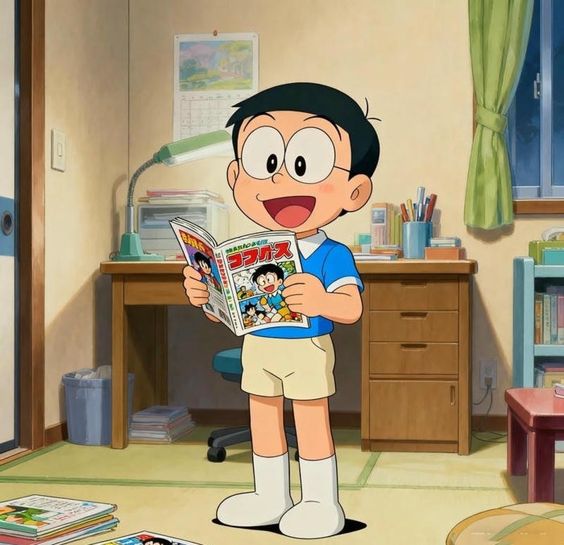 Biểu cảm khóc phù hợp làm avatar nobita