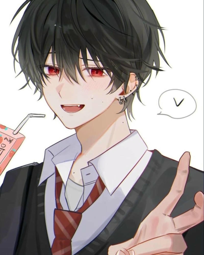 Biểu cảm suy tư nhẹ nhàng ảnh anime nam