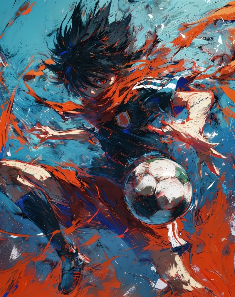 Cầu thủ anime cute với biểu cảm đáng yêu ngộ nghĩnh