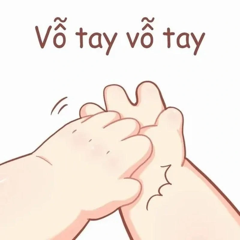Chế ảnh hài hước từ meme vỗ tay đoạn chat mạng xã hội