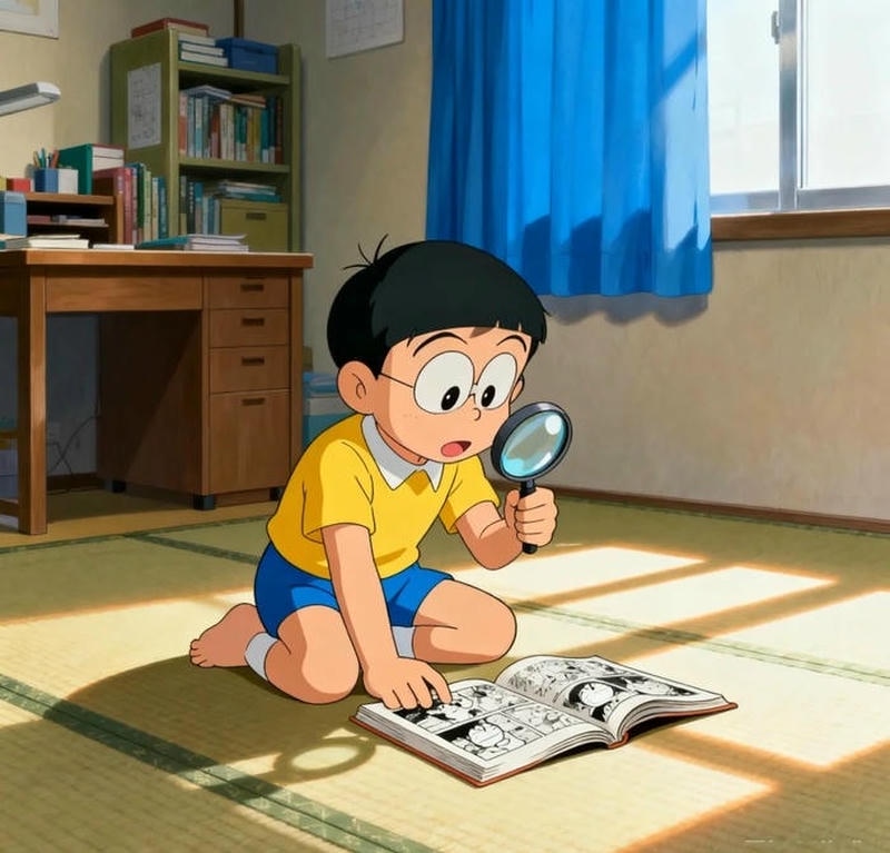 Dáng đứng mạnh mẽ trong hình ảnh Nobita ngầu