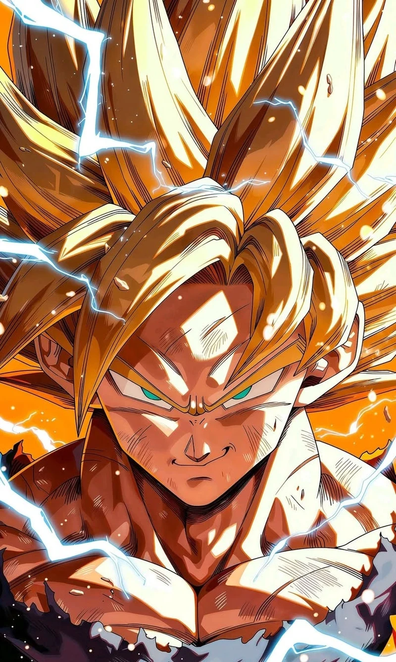 Đòn kamehameha mạnh mẽ từ Son Goku trong anime Dragon Ball