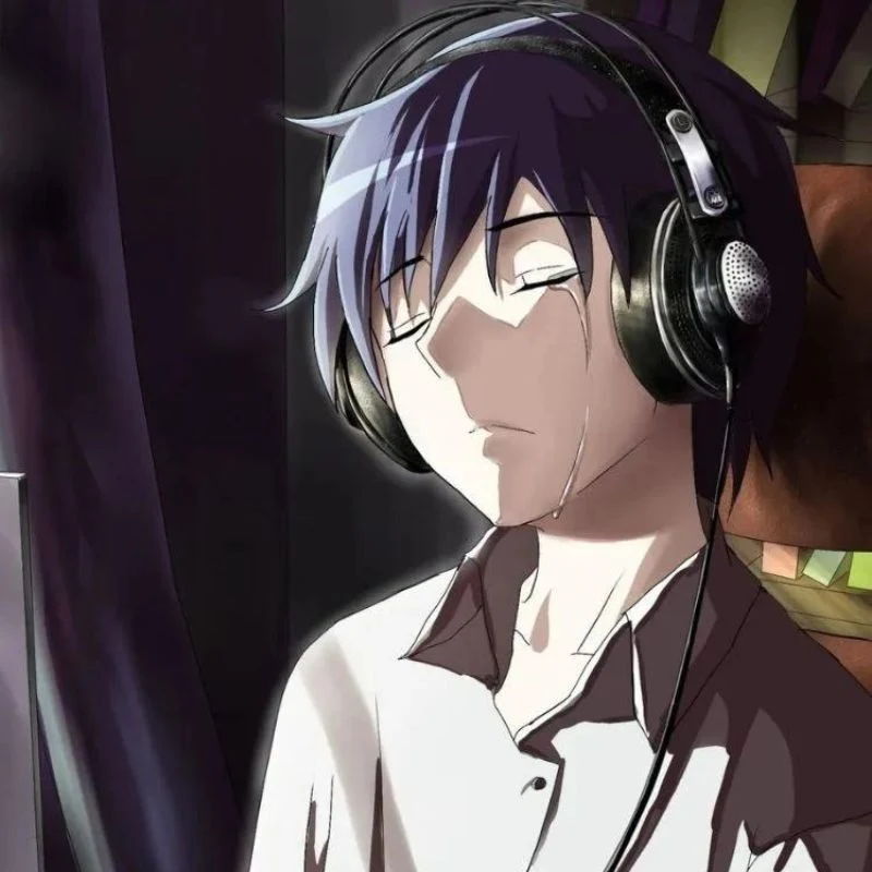 Giọt lệ lặng rơi trong ảnh anime khóc đầy ám ảnh