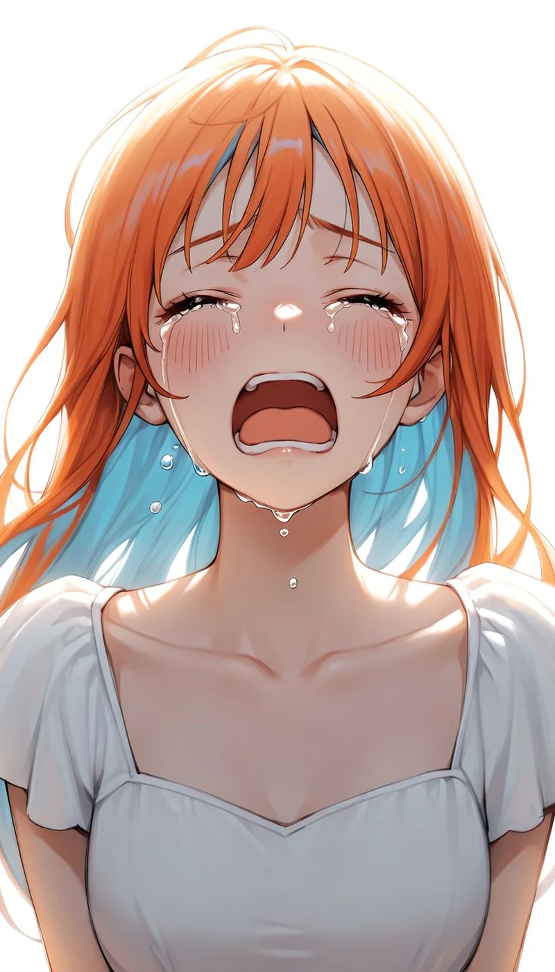 Giọt nước mắt rơi chậm trong ảnh anime khóc buồn