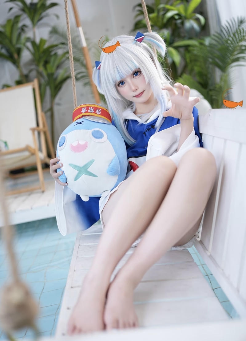 Hình ảnh Gawr Gura cosplay phong cách Yaoyaoqwq cực xinh