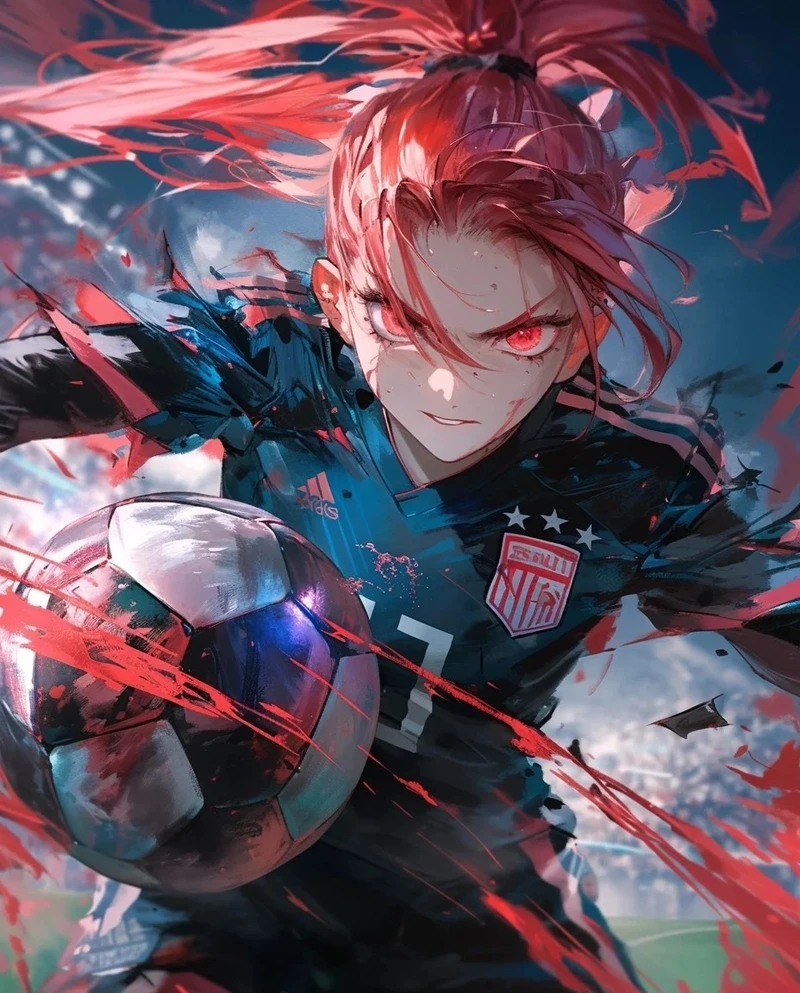 Hình ảnh anime bóng đá mang phong cách hiện đại