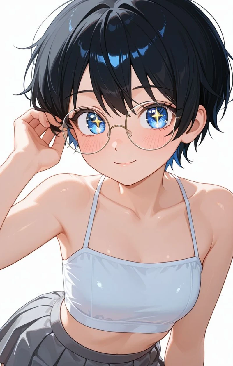 Hình ảnh anime nữ với biểu cảm tinh nghịch đáng yêu