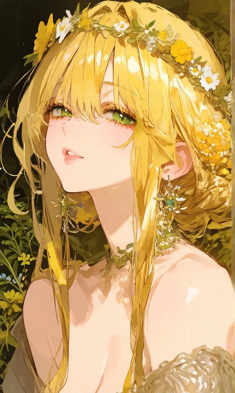 Hình ảnh anime nữ với váy xinh nổi bật đầy màu sắc