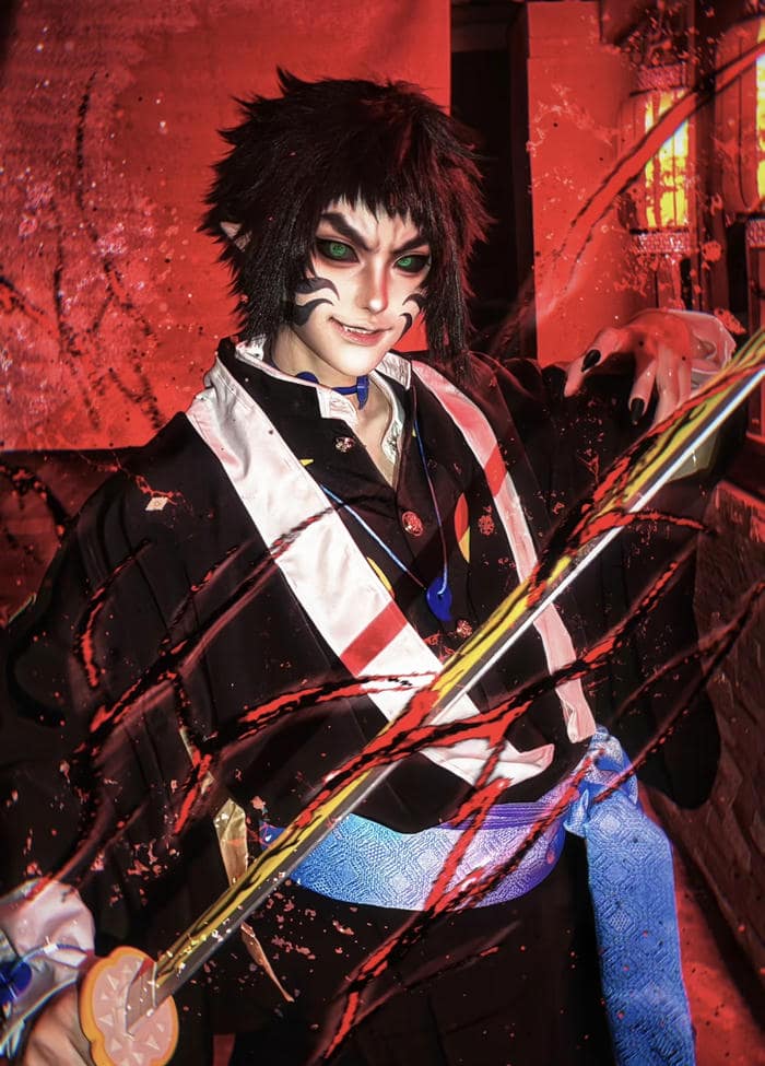 Hình ảnh cosplay Demon Slayer chiến binh sẹo mặt dữ dằn