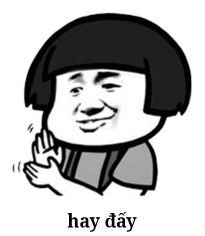 Hình ảnh meme vỗ tay mang vibe cà khịa nhẹ nhàng