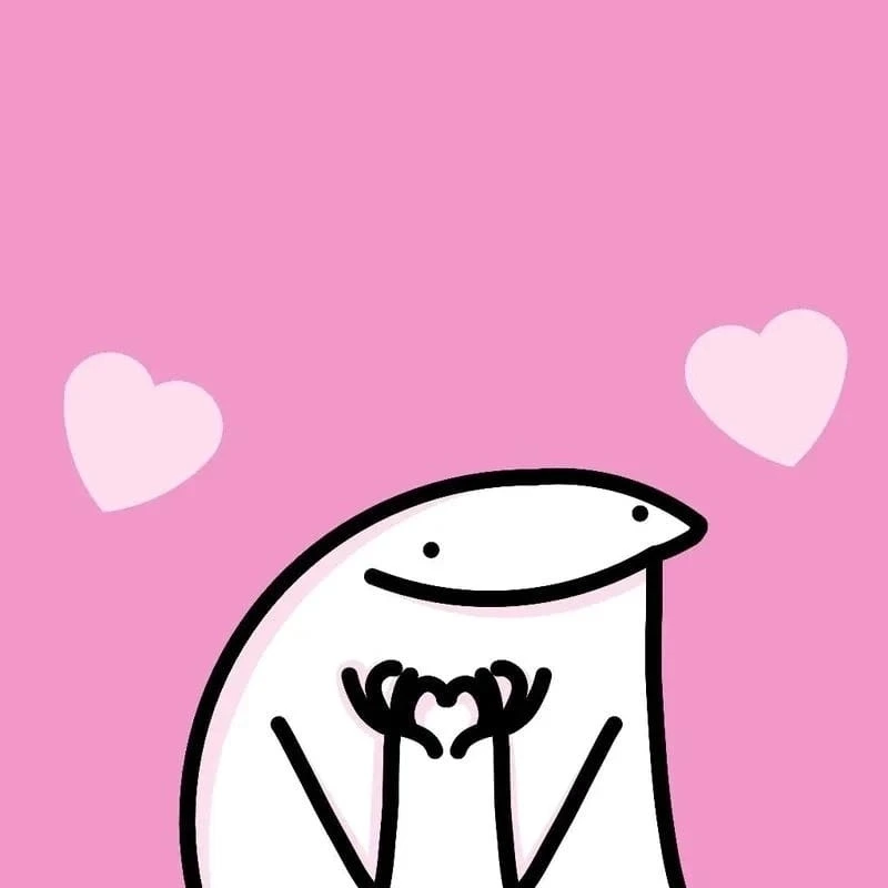 Hình meme đáng yêu với biểu cảm thả tim siêu cấp cute