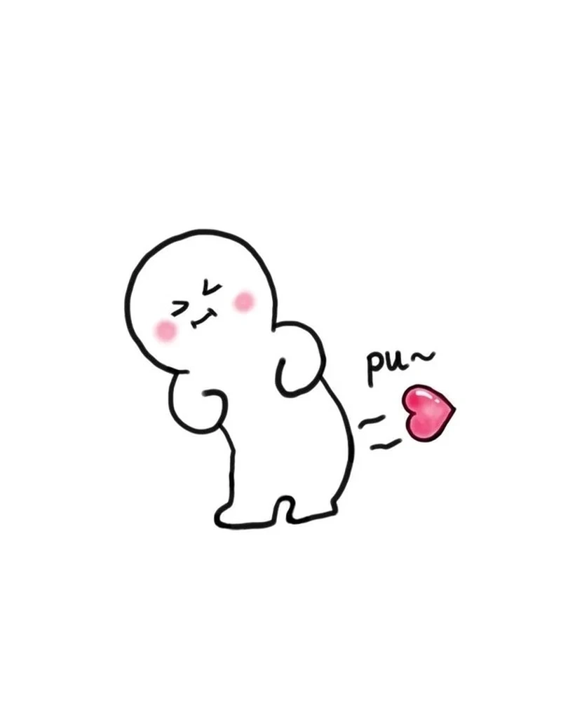 Meme thả tim dễ thương với tạo hình cực kỳ ngọt ngào