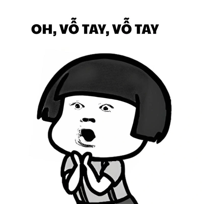 Meme vỗ tay dùng làm sticker chat vui nhộn trong hội thoại