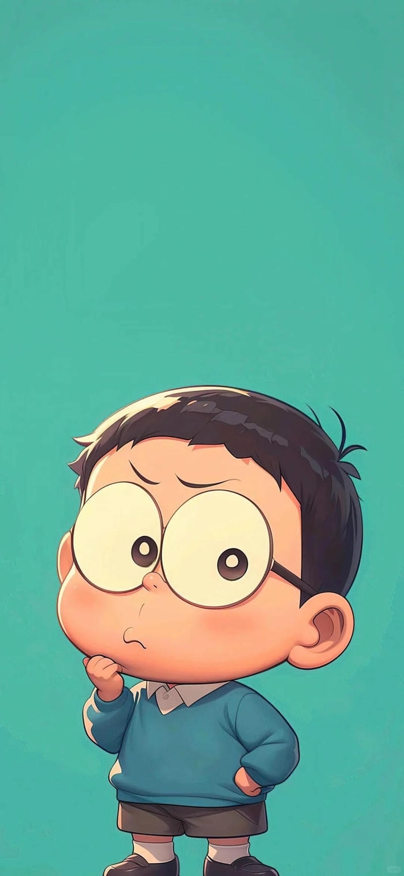Nét vẽ mềm mại nổi bật trong hình ảnh Nobita cute