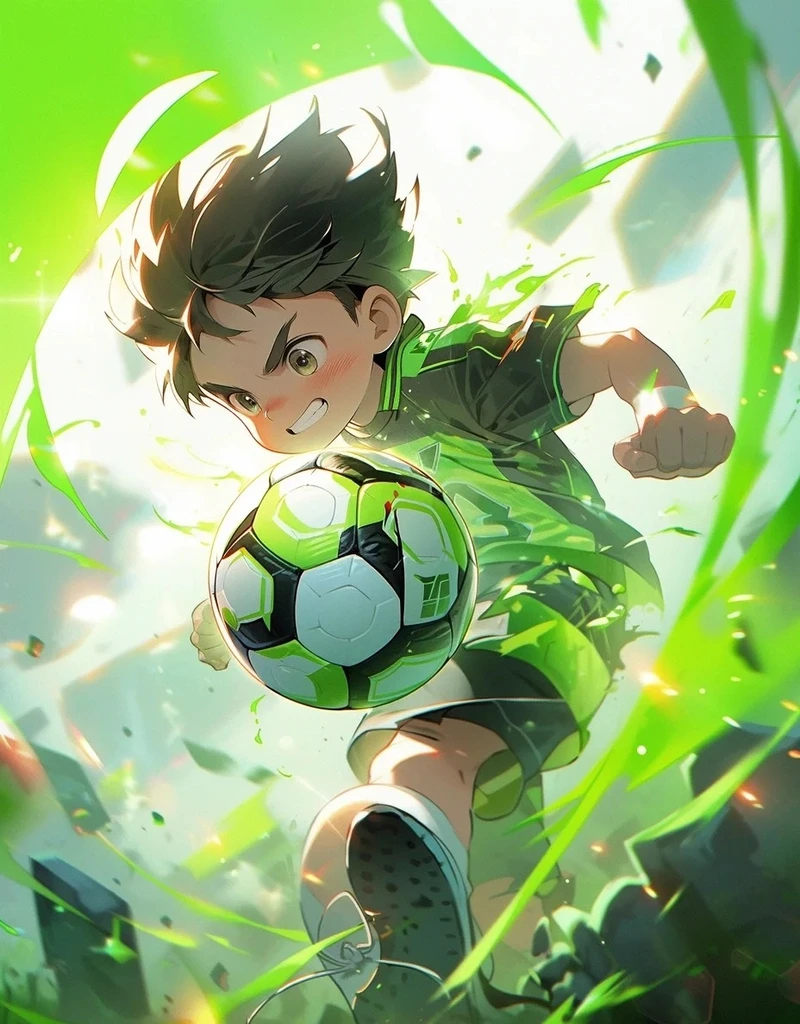 Tạo hình cầu thủ anime với kỹ thuật đi bóng điêu luyện