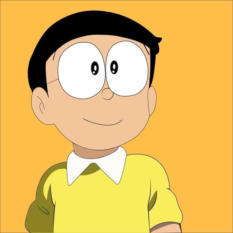 Thần thái mạnh mẽ thể hiện qua hình ảnh Nobita ngầu