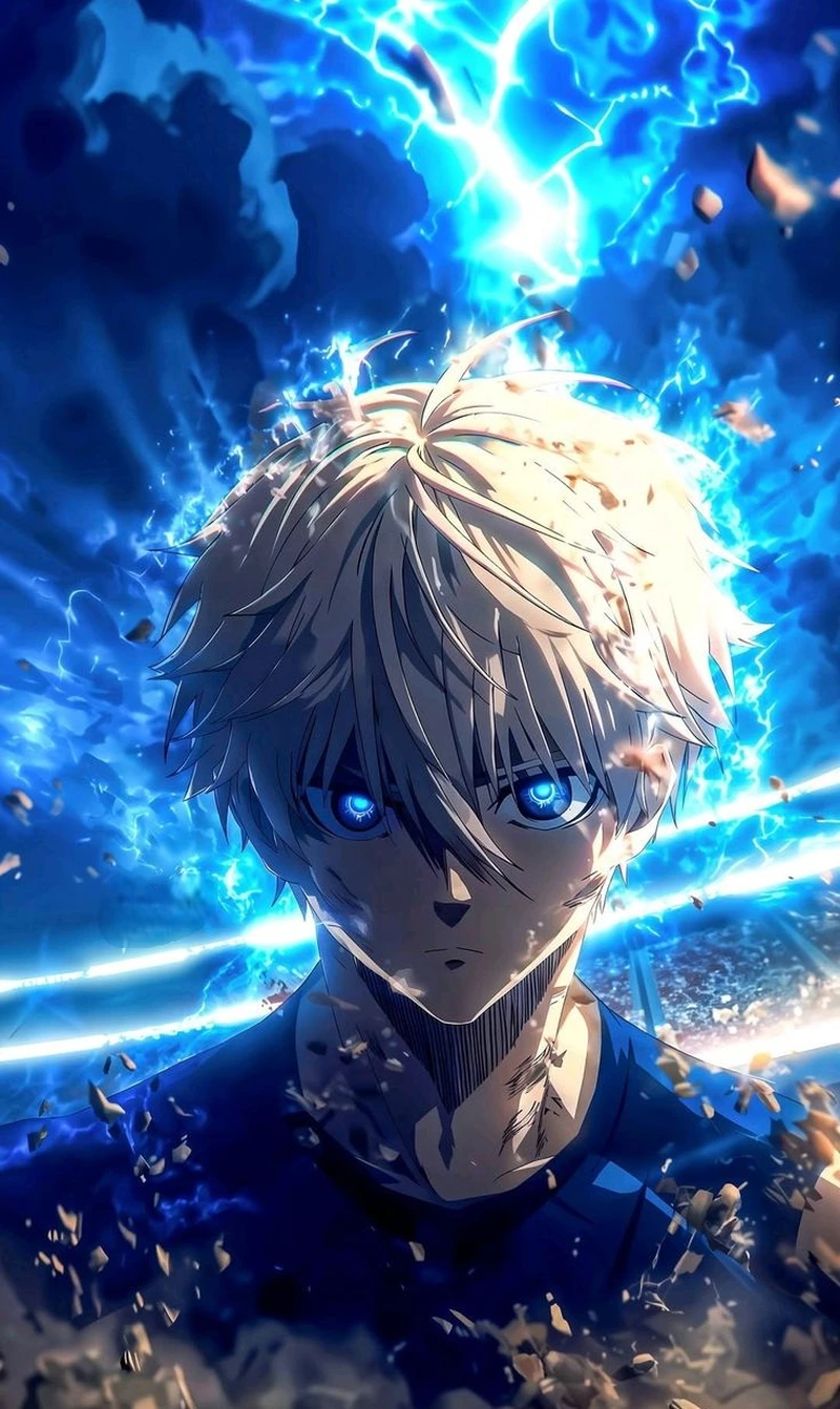 Tiền đạo sân cỏ trận đấu anime với không khí căng thẳng