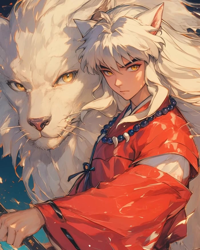 ảnh Inuyasha dáng đứng chiến đấu