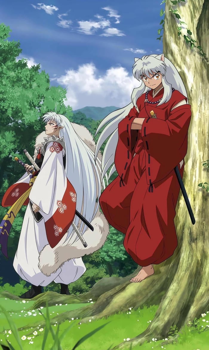 ảnh Inuyasha trang phục áo đỏ đẹp