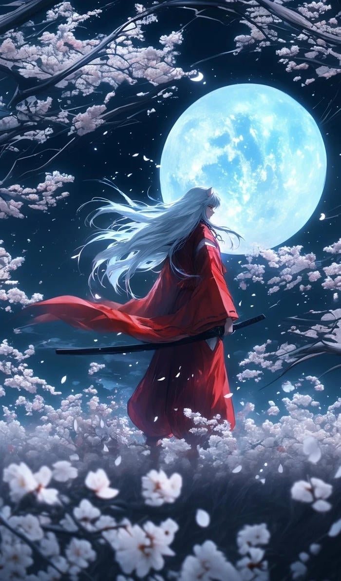 đêm khuya ngắm cảnh ảnh Inuyasha