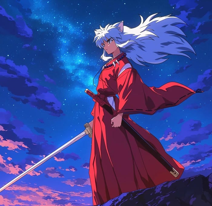 hình ảnh Inuyasha gương mặt cứng cỏi