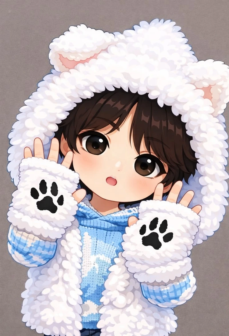 Ảnh anime cute nam với nụ cười dễ thương nổi bật