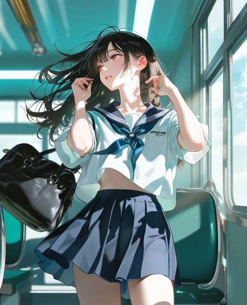 Ảnh anime học đường với tạo hình nam nữ sinh nổi bật
