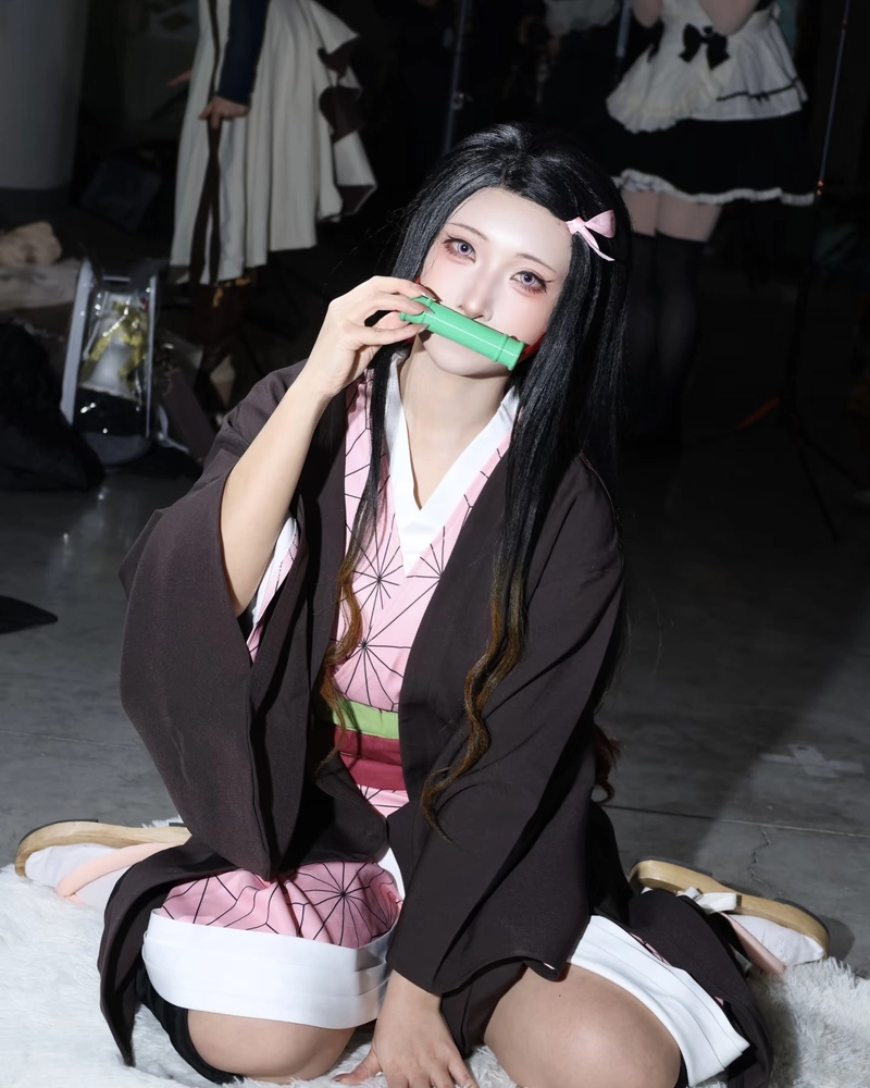 Ảnh cosplay Nezuko cùng tạo hình chuẩn nguyên tác anime
