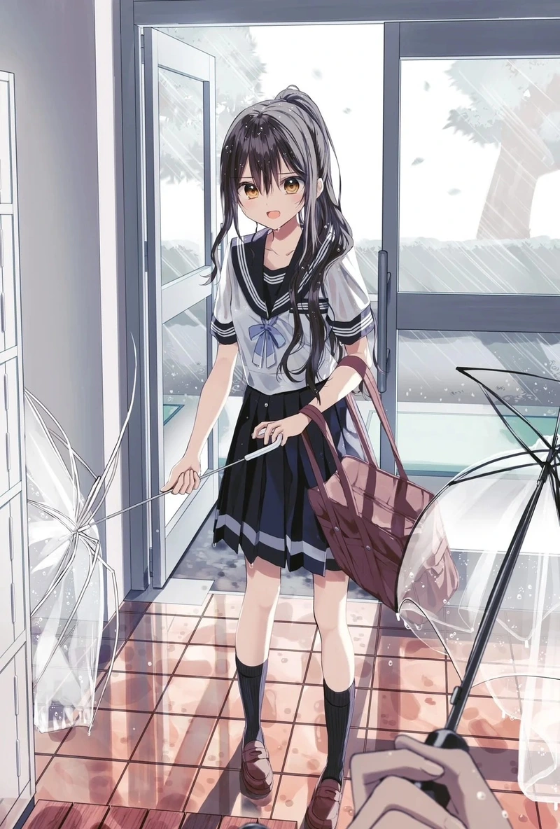 Anime học đường trong khung cảnh trường học quen thuộc