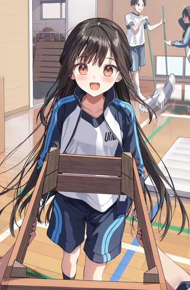 Anime học đường với tạo hình nữ sinh dễ thương