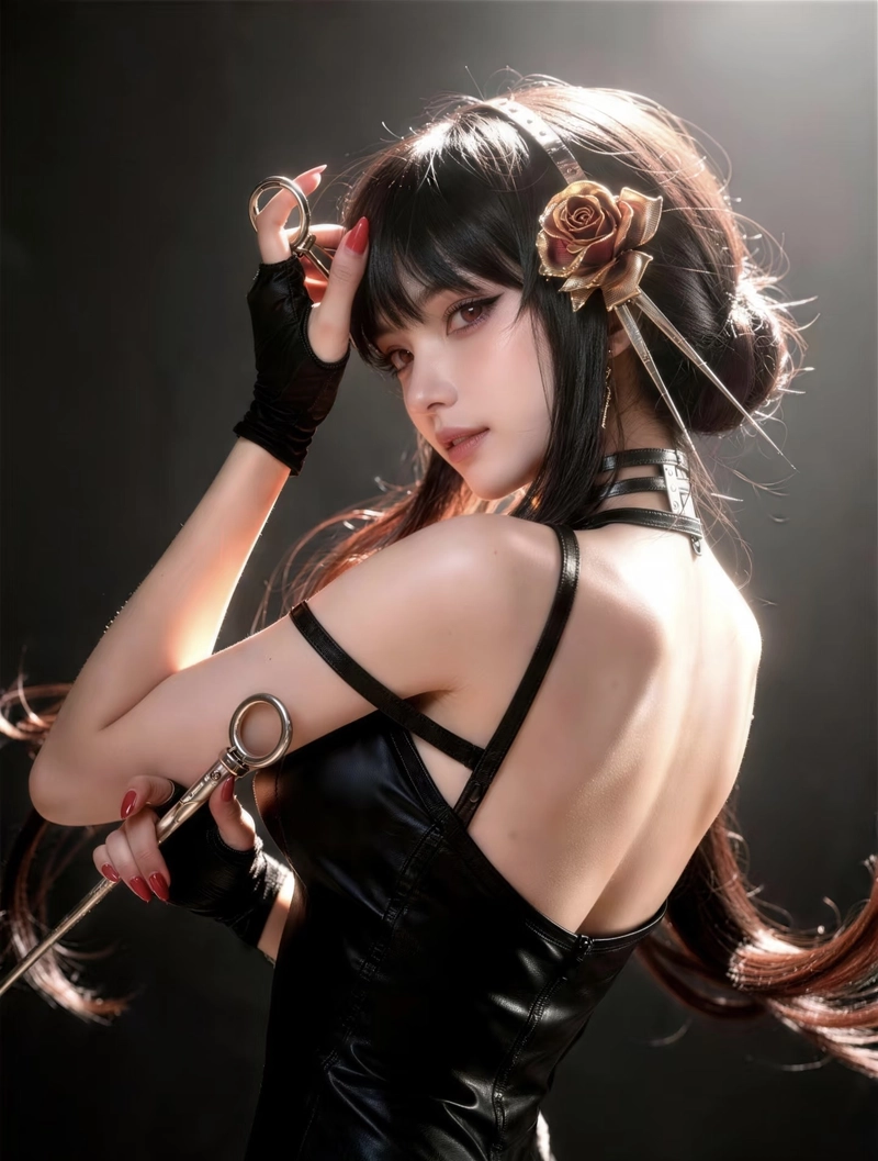Bức ảnh Yor Forger cosplay với thần thái lạnh lùng cuốn hút