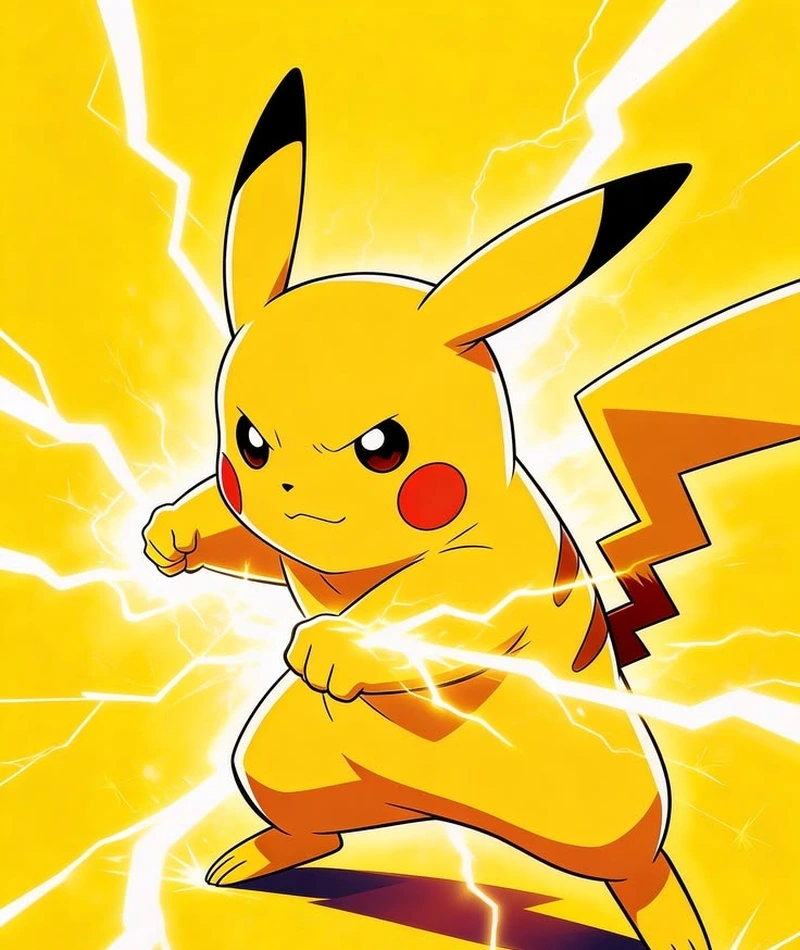 Cảm xúc vui vẻ từ Pikachu khiến hình ảnh thêm thu hút