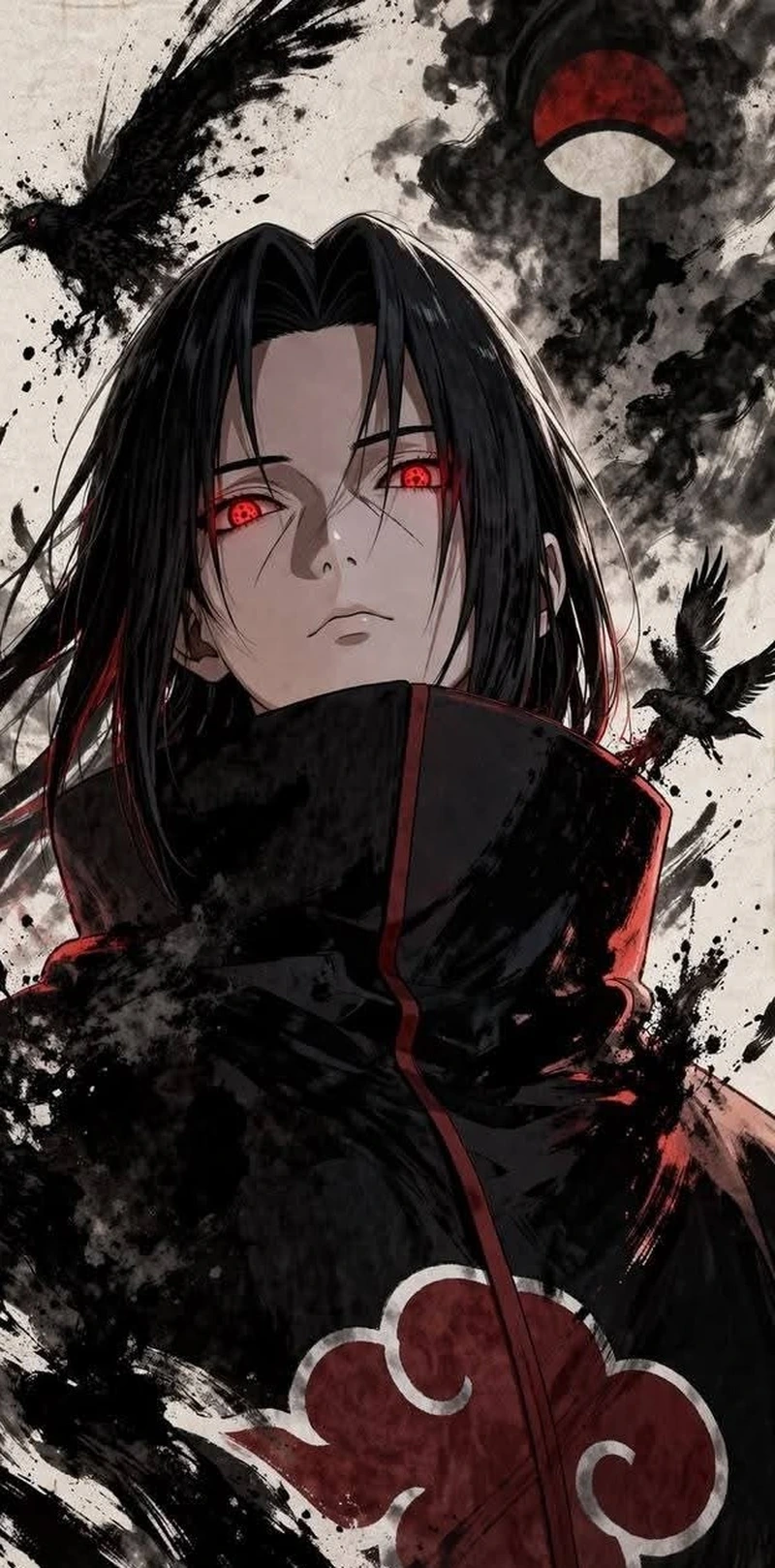 Đôi mắt Sharingan của Uchiha Itachi tạo cảm giác đầy uy lực