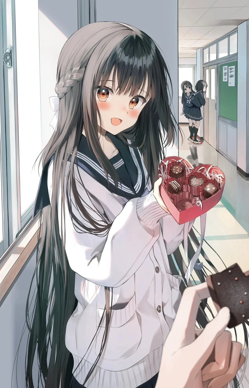 Đồng phục học sinh Nhật Bản trong ảnh anime học đường