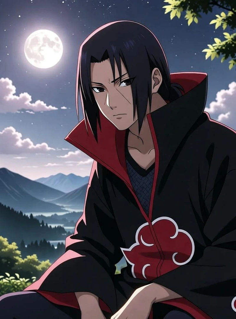 Hình Uchiha Itachi nổi bật với phong cách anime cực kỳ ngầu
