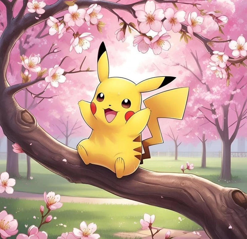 Hình ảnh Pikachu cùng tạo hình chuột điện nổi tiếng Pokémon